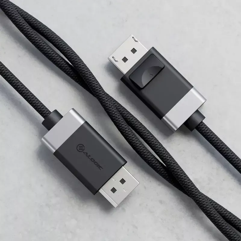 Cabo DisplayPort ALOGIC FUDP2-SGR 2 m Cinzento Preto
