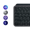 Teclado Logitech MX Keys S Universal RF Wireless + Bluetooth AZERTY Belga Grafite