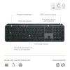 Teclado Logitech MX Keys S Universal RF Wireless + Bluetooth AZERTY Belga Grafite