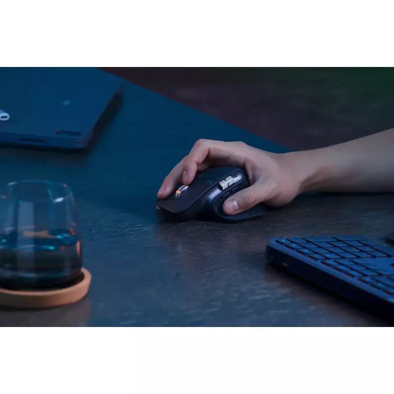 Teclado Logitech MX Keys S Universal RF Wireless + Bluetooth AZERTY Belga Grafite