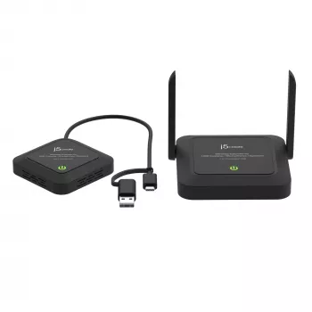 Extensor wireless j5create JVW120 para câmaras / microfones / altifalantes USB™, preto
