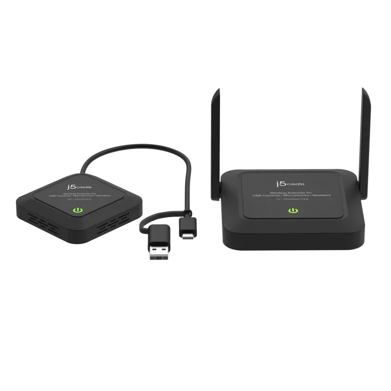Extensor wireless j5create JVW120 para câmaras / microfones / altifalantes USB™, preto