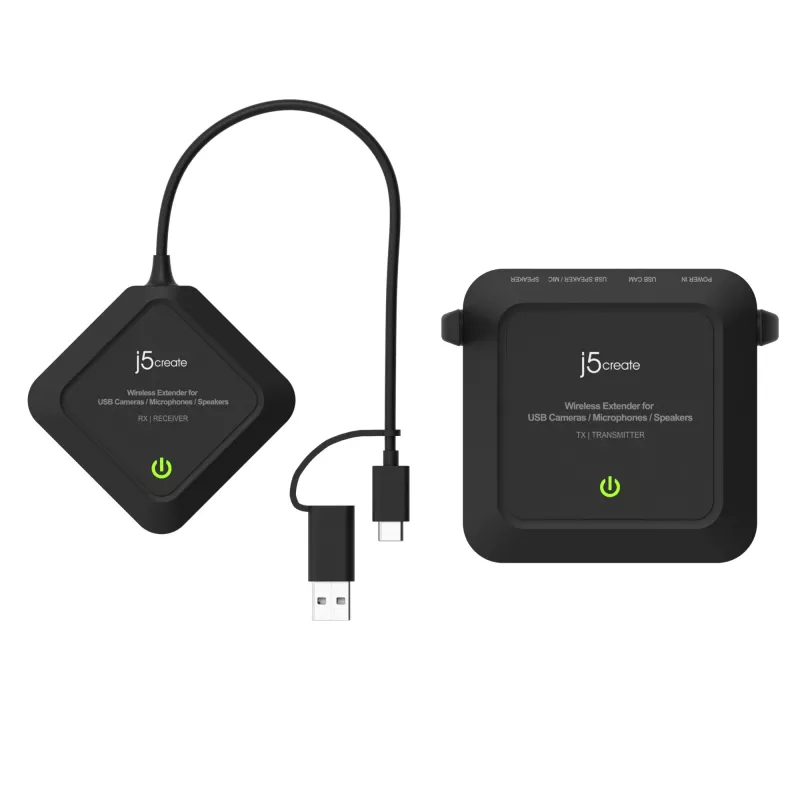 Extensor wireless j5create JVW120 para câmaras / microfones / altifalantes USB™, preto