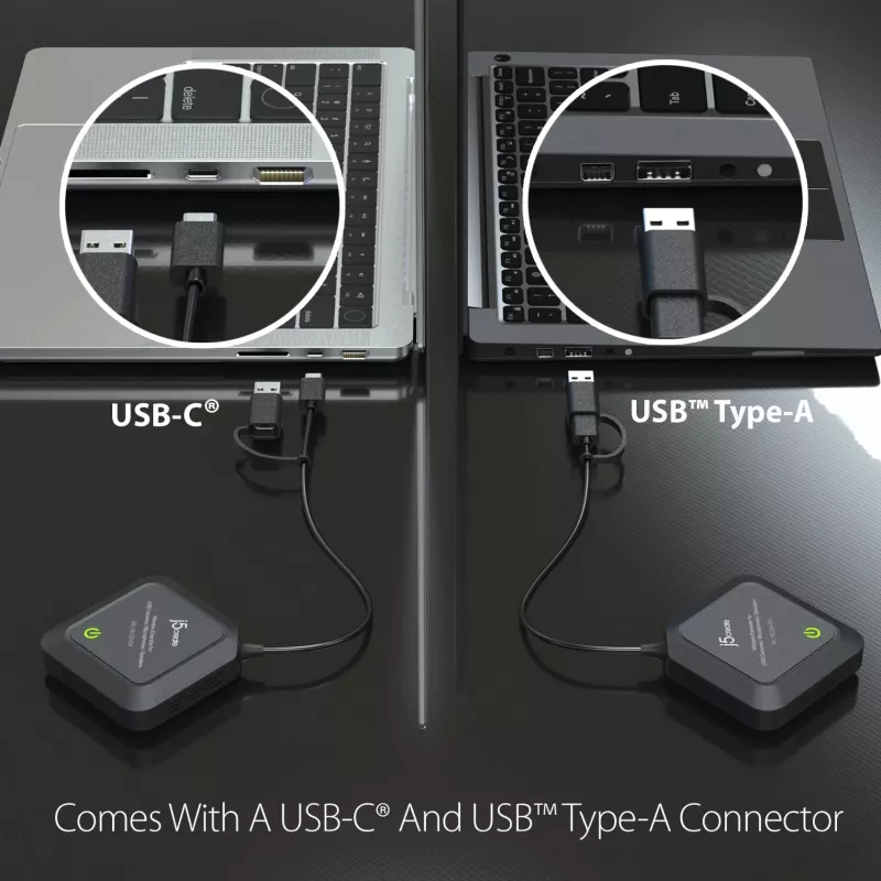 Extensor wireless j5create JVW120 para câmaras / microfones / altifalantes USB™, preto