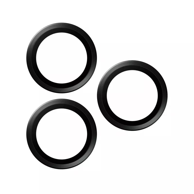Proteção de lente de câmara PanzerGlass® Hoops® Metal preta iPhone 15 Pro | 15 Pro Max