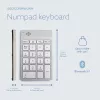 Teclado numérico R-Go Tools R-Go Numpad Break, teclado numérico ergonómico com software Break, Bluetooth, branco