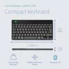 Teclado ergonómico R-Go Tools R-Go Compact Break, teclado compacto com software de pausas, QWERTZ (DE), Bluetooth, preto