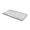 Teclado ergonómico R-Go Tools R-Go Compact Break, teclado compacto com software de pausas, QWERTZ (DE), Bluetooth, branco