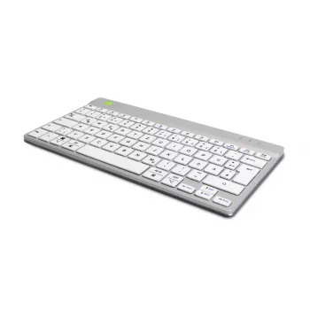 Teclado ergonómico R-Go Tools R-Go Compact Break, teclado compacto com software de pausas, QWERTZ (DE), Bluetooth, branco