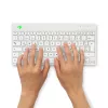 Teclado ergonómico R-Go Tools R-Go Compact Break, teclado compacto com software de pausas, QWERTZ (DE), Bluetooth, branco