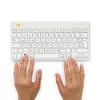 Teclado ergonómico R-Go Tools R-Go Compact Break, teclado compacto com software de pausas, QWERTZ (DE), Bluetooth, branco