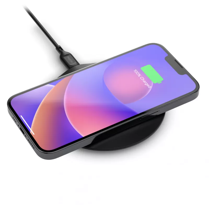 mophie essentials base de carregamento sem fios 15 W smartphone preto USB interior