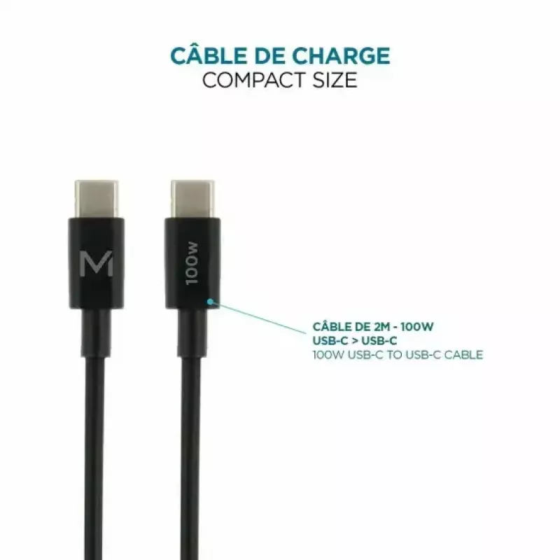Carregador Ravanson Mobilis 100W GaN 2×USB‑C + 1×USB‑A AC para interior — para portátil, smartphone, tablet — preto