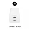 Fonte de alimentação Zagg 50W 2x USB-C branco — Zagg mophie essentials