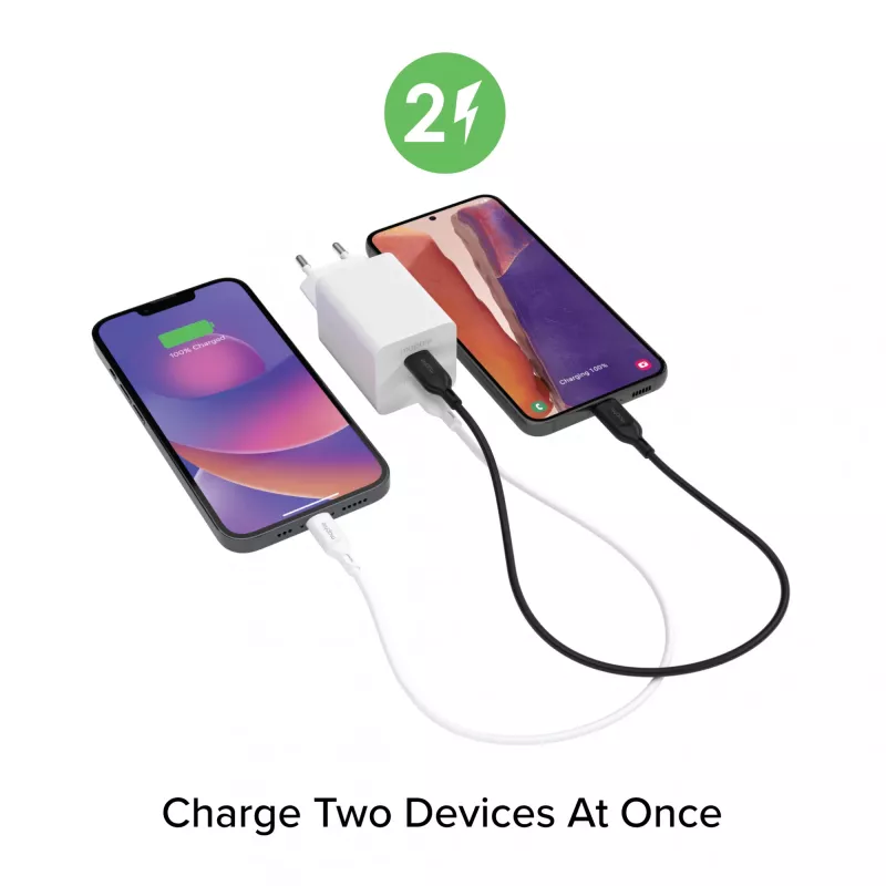 Fonte de alimentação Zagg 50W 2x USB-C branco — Zagg mophie essentials