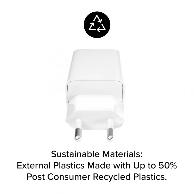 Fonte de alimentação Zagg 50W 2x USB-C branco — Zagg mophie essentials