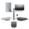 Estação de trabalho de montagem na parede StarTech.com, suporte VESA para monitores de 32 polegadas (22 lb/10 kg), suporte de monitor único totalmente articulado e bandeja para teclado com suporte para computador/PC de secretária, secretária elevatória