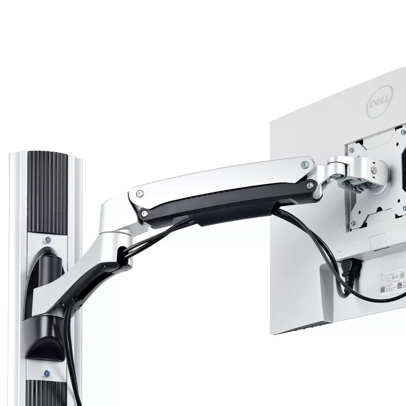 Estação de trabalho de montagem na parede StarTech.com, suporte VESA para monitores de 32 polegadas (22 lb/10 kg), suporte de monitor único totalmente articulado e bandeja para teclado com suporte para computador/PC de secretária, secretária elevatória