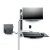 Estação de trabalho de montagem na parede StarTech.com, suporte VESA para monitores de 32 polegadas (22 lb/10 kg), suporte de monitor único totalmente articulado e bandeja para teclado com suporte para computador/PC de secretária, secretária elevatória