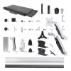 Estação de trabalho de montagem na parede StarTech.com, suporte VESA para monitores de 32 polegadas (22 lb/10 kg), suporte de monitor único totalmente articulado e bandeja para teclado com suporte para computador/PC de secretária, secretária elevatória