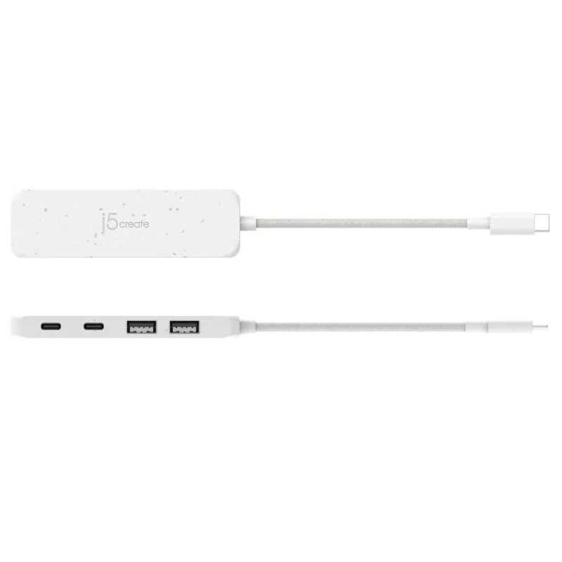 Hub j5create USB-C para 4 portas Type-C e Type-A Gen 2 ecológico