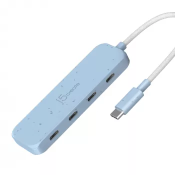 Hub USB-C j5create JCH345EC-N 4 portas Type-C Gen 2 10000 Mbit/s