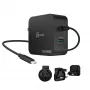 Carregador j5create 102W GaN PD USB-C 2 portas com fichas de alimentação intercambiáveis