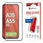 Displex Película protetora de ecrã Full Cover (10H) para Samsung Galaxy A35/A55 5G, moldura de aplicação ecológica, Full Cover