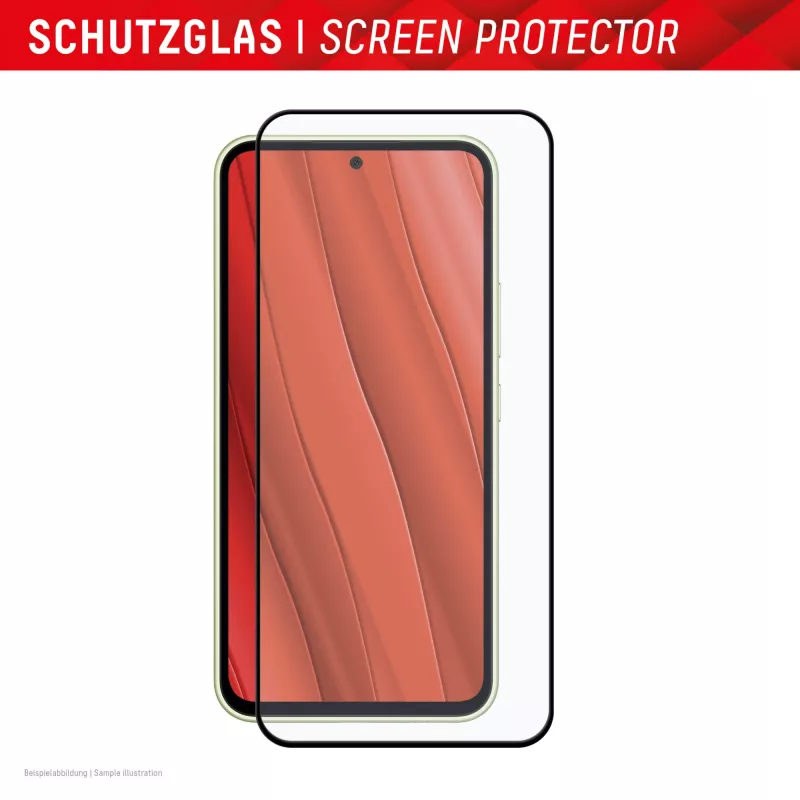 Displex Película protetora de ecrã Full Cover (10H) para Samsung Galaxy A35/A55 5G, moldura de aplicação ecológica, Full Cover