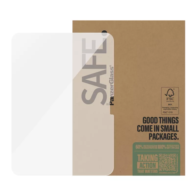 PanzerGlass SAFE. BULKSAFE95858 protetor de ecrã em vidro para iPad Air 11 polegadas (2024–2025), iPad 11 polegadas (2025), iPad 10,9 polegadas (2022), ajuste ultralargo, compatível com caneta, embalagem a granel de 50 unidades