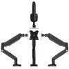 Suporte de monitor ergonómico j5create JTSA101 Preto Fixação de mesa Passagem de mesa 8 kg 17 a 32 polegadas
