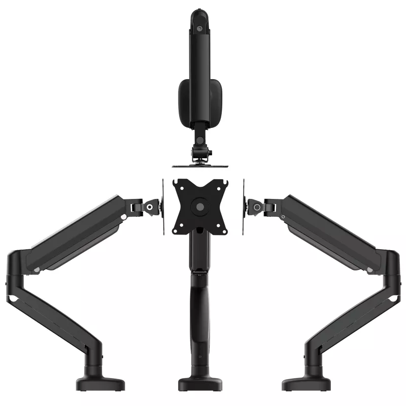 Suporte de monitor ergonómico j5create JTSA101 Preto Fixação de mesa Passagem de mesa 8 kg 17 a 32 polegadas