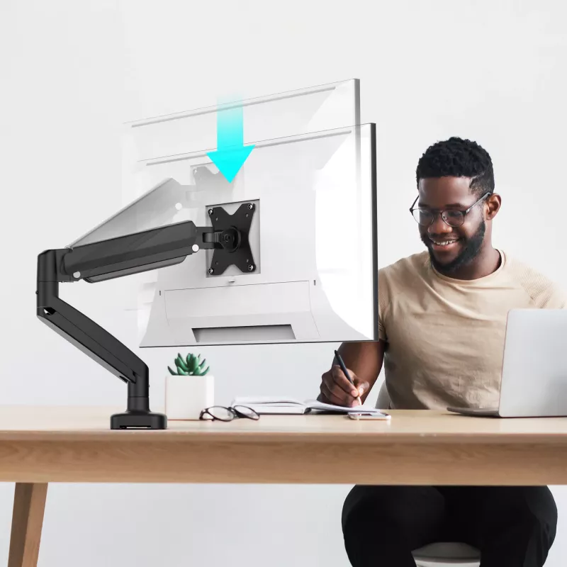 Suporte de monitor ergonómico j5create JTSA101 Preto Fixação de mesa Passagem de mesa 8 kg 17 a 32 polegadas