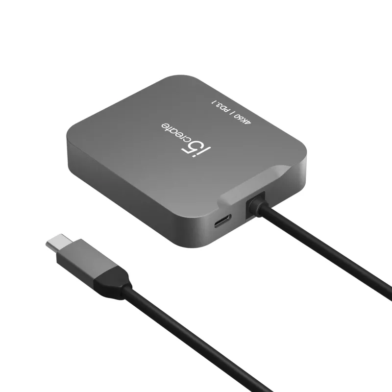 j5create JCD3191 4K60 Elite USB-C® Travel Adapter, preto