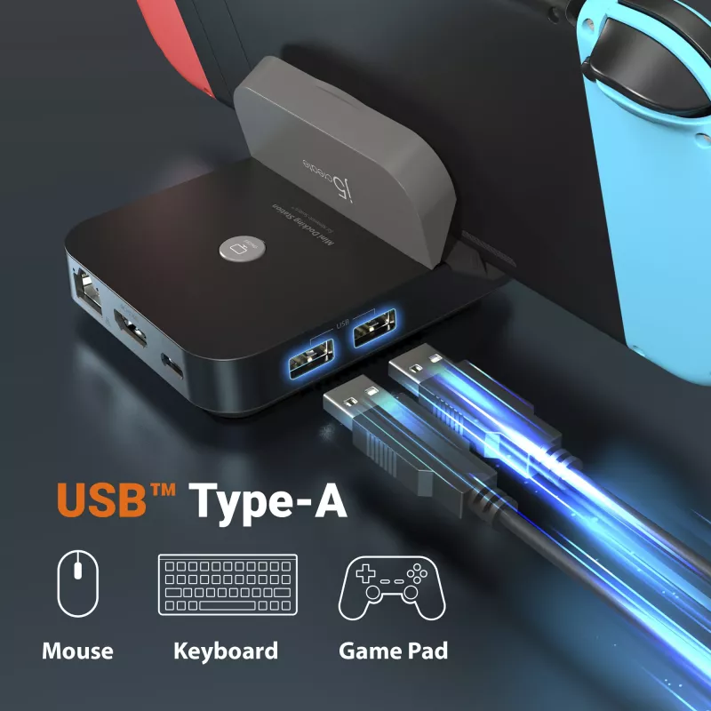 j5create JCD620 Mini docking station para Nintendo Switch™, preto