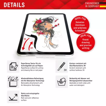 Displex TABLET PAPERSENSE para iPad Pro 11'' (2025/2024), película removível de escrita e desenho com sensação de papel