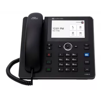 AudioCodes Teams C455HD Telefone IP PoE GbE preto com BT integrado e WLAN dual-band