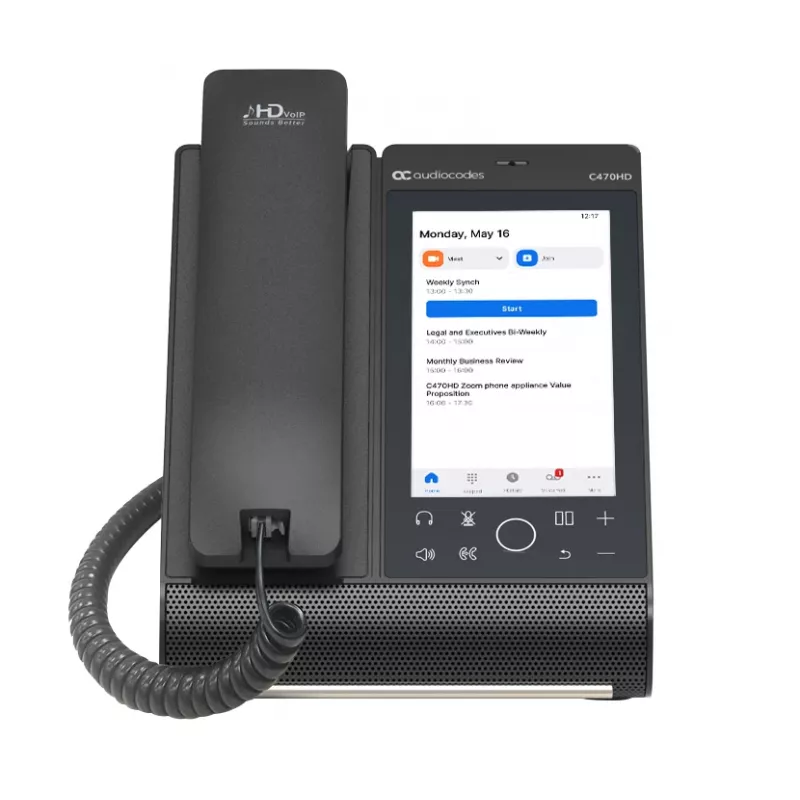 Telefone IP AudioCodes Teams C470HD PoE GbE auscultador com fios Android