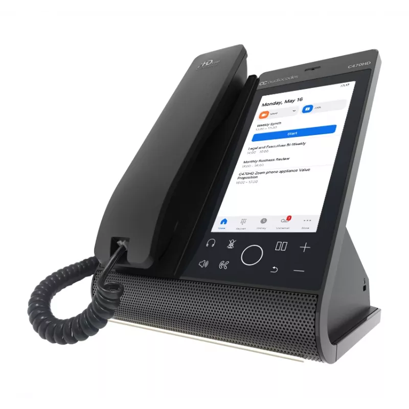 Telefone IP AudioCodes Teams C470HD PoE GbE auscultador com fios Android
