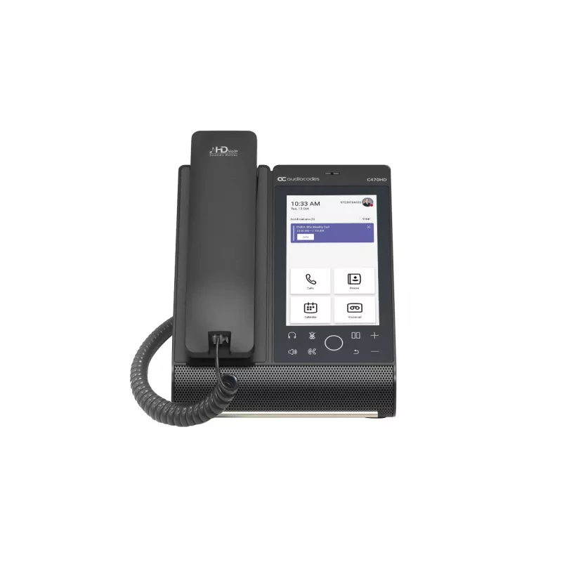 Telefone IP AudioCodes Teams C470HD PoE GbE auscultador com fios Android