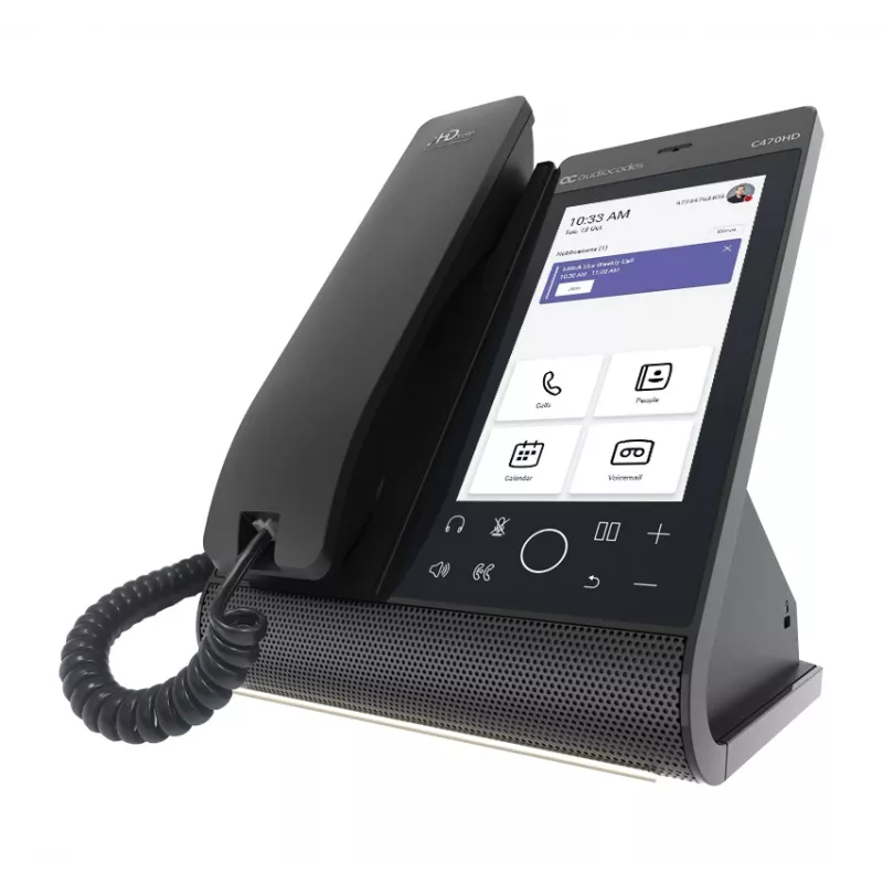 Telefone IP AudioCodes Teams C470HD PoE GbE auscultador com fios Android