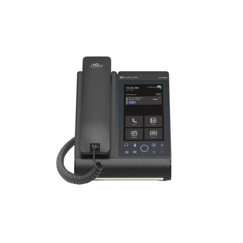 Telefone IP AudioCodes Teams C470HD PoE GbE auscultador com fios Android