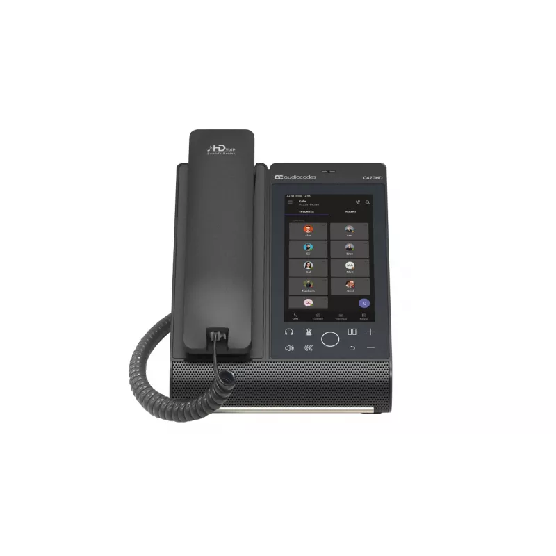Telefone IP AudioCodes Teams C470HD PoE GbE auscultador com fios Android