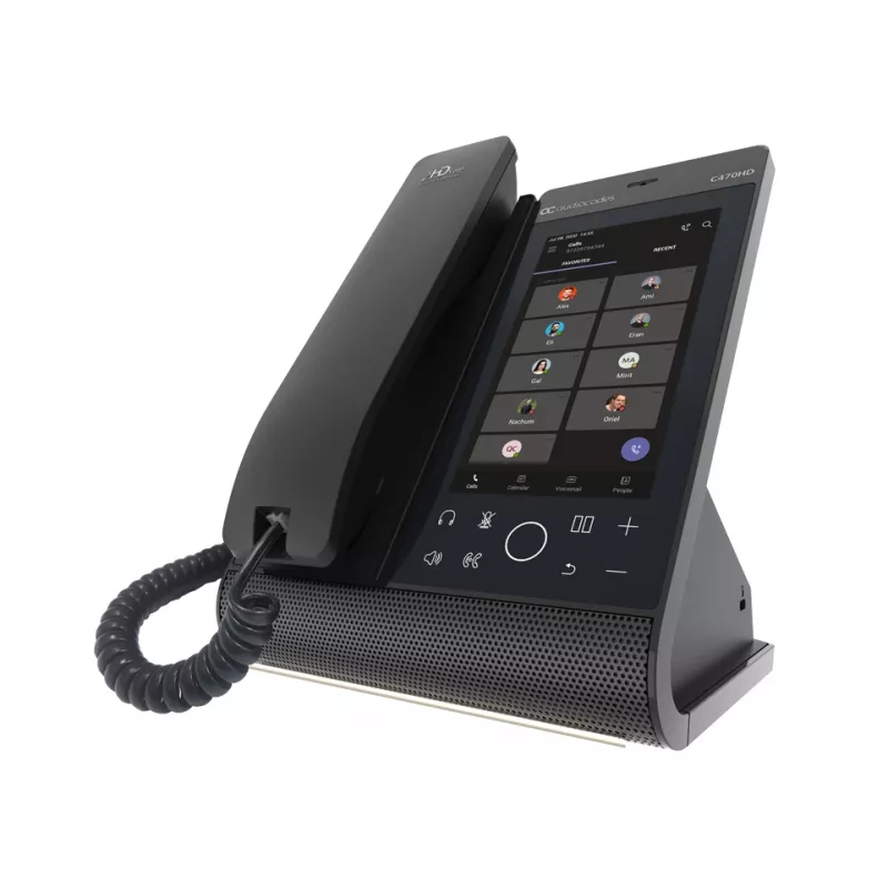 Telefone IP AudioCodes Teams C470HD PoE GbE auscultador com fios Android