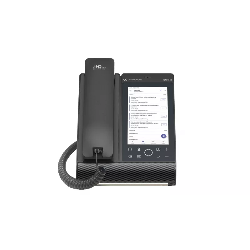 Telefone IP AudioCodes Teams C470HD PoE GbE auscultador com fios Android
