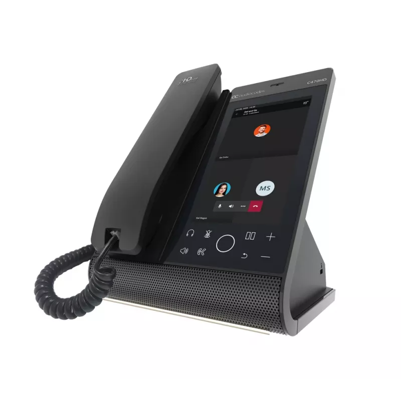 Telefone IP AudioCodes Teams C470HD PoE GbE auscultador com fios Android