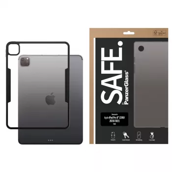 Capa TPU transparente PanzerGlass SAFE para Apple iPad Pro 11 polegadas (2018, 2020, 2021, 2022, 2024) transparente