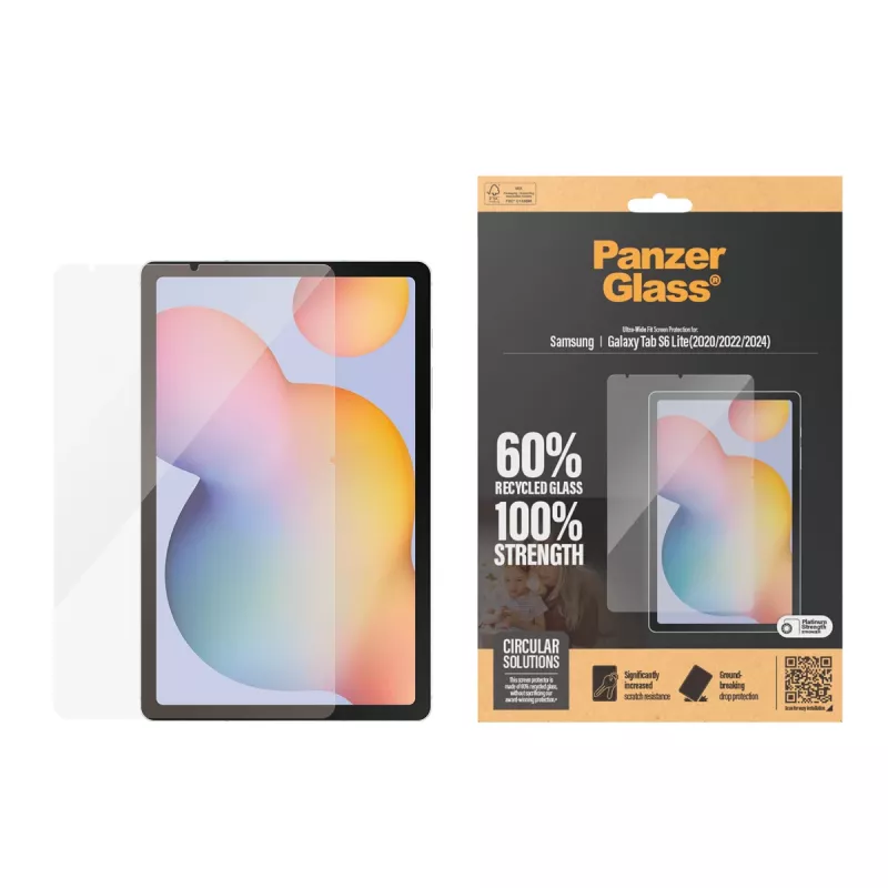 PanzerGlass ® protetor de ecrã Samsung Galaxy Tab S6 Lite (2020, 2022, 2024) | Ultra-Wide Fit