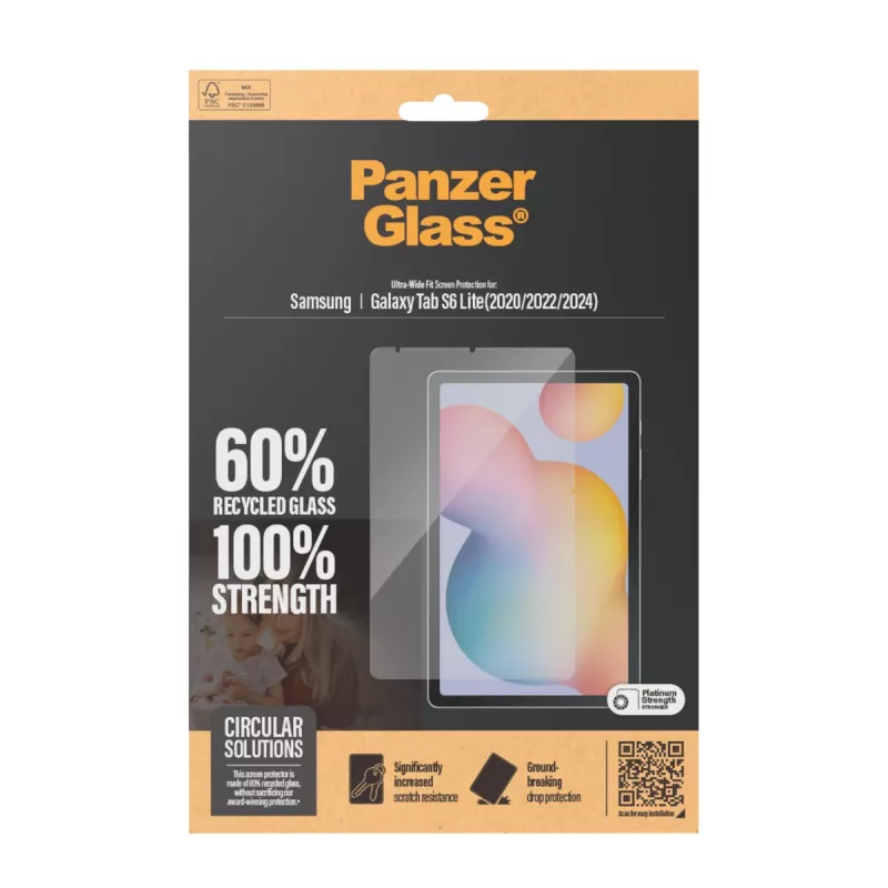 PanzerGlass ® protetor de ecrã Samsung Galaxy Tab S6 Lite (2020, 2022, 2024) | Ultra-Wide Fit