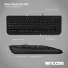 Teclado com fio de tamanho completo Incase Designed by Microsoft Wired 600 — USB, QWERTY, inglês do Reino Unido, preto
